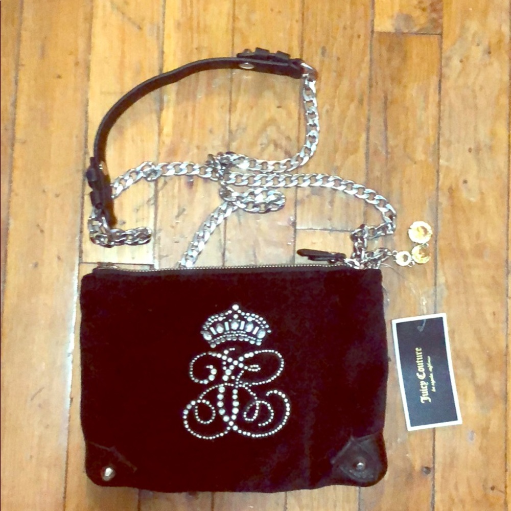 Juicy Couture black velvet purse